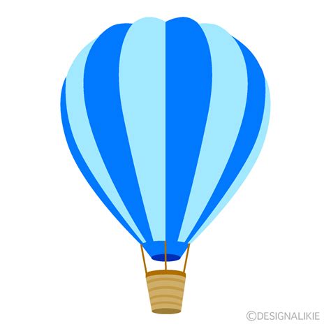 pastel blue hot air balloon clipart